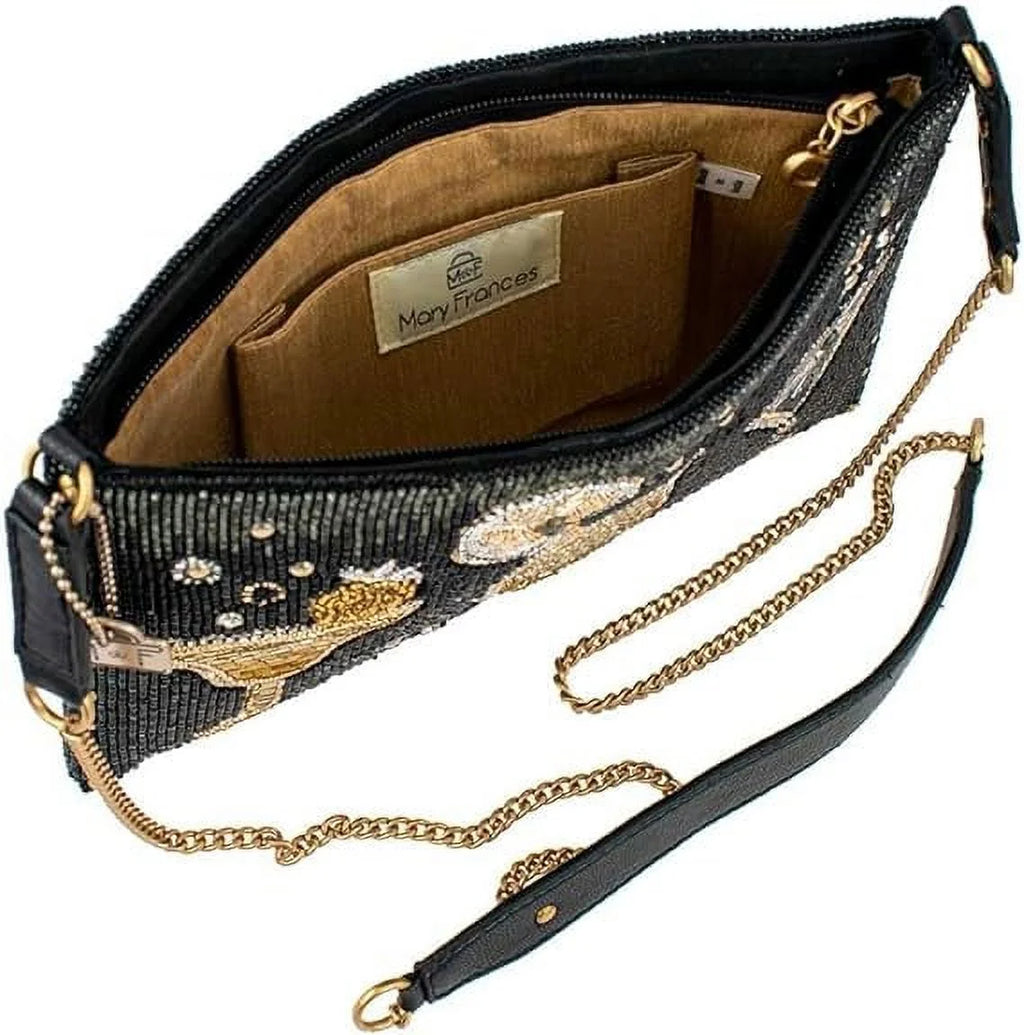 Mary Cocktails Another Handbag, Black Clutch Round Crossbody Frances