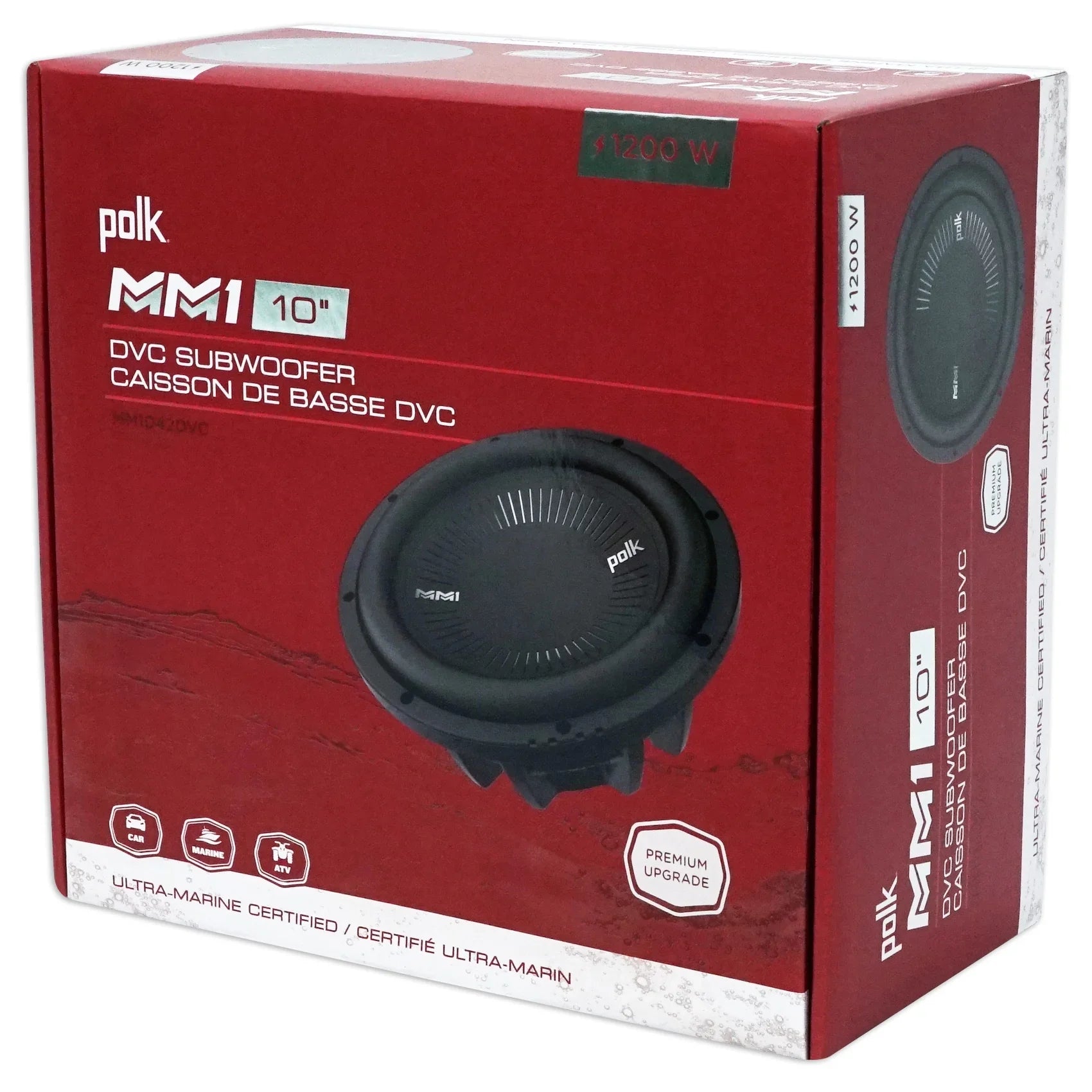 2400w Subwoofers+Vented 10” Audio Car (2) Enclosure Box Audio MM1042DVC Polk Sub