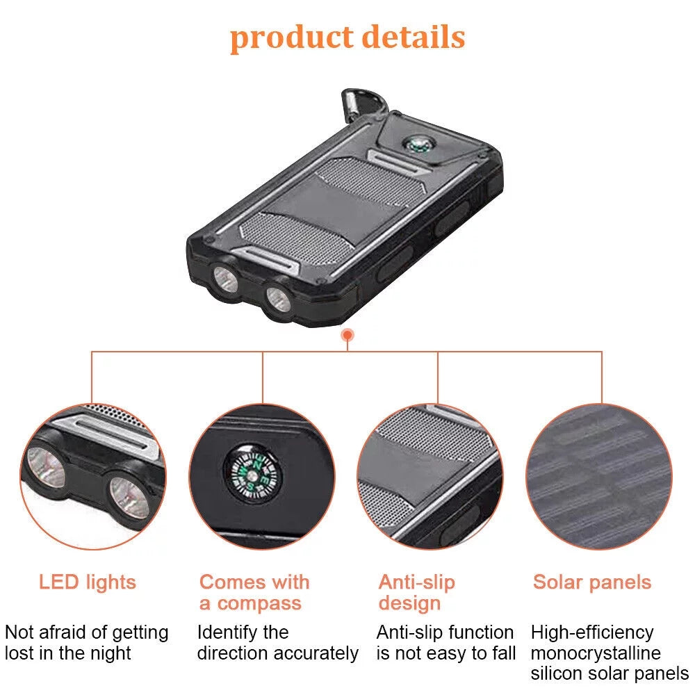 Portable External Battery Charger Solar 9000000mAh 2023 US Power Waterproof Bank