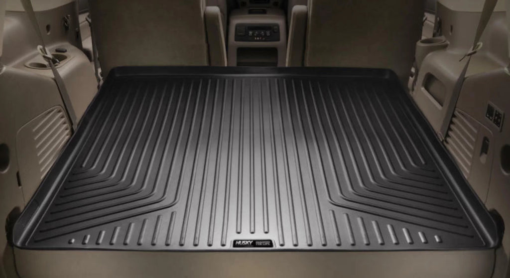 2nd RealTruck folded Black by Yukon; Cadillac with Series back Seat Weatherbeater Compatible Escalade/Chevrolet Husky row 2nd over flat 15-20 3rd of Tahoe/GMC Cargo fits Behind row Seats Liner