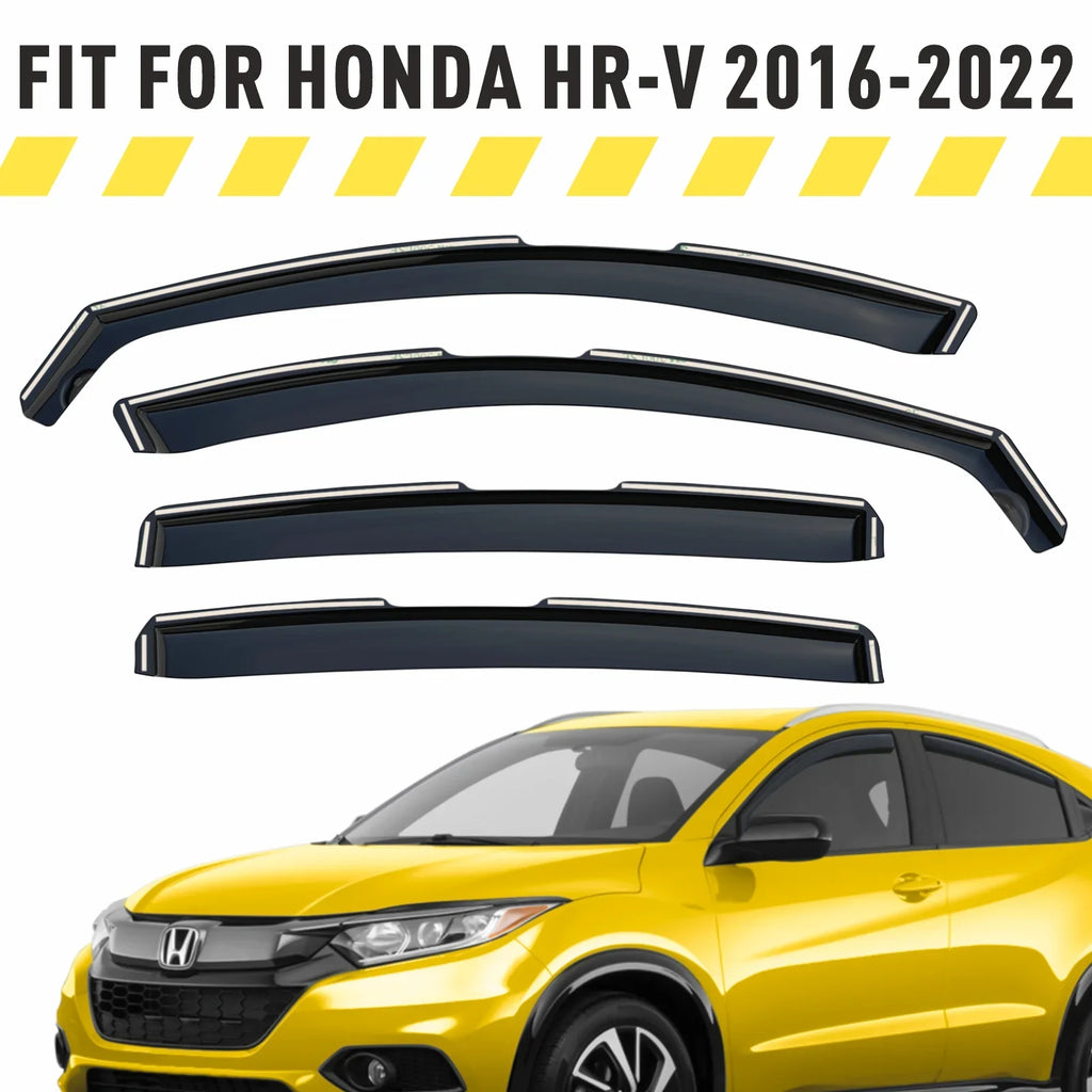 4 Guards Honda Accessories Visors Sun AEROGUYS Extra for - Wind Window Rain pcs. HR-V Durable Visors, 2016-2022, Fit In-Channel Deflectors Car Vent AG0157 Visors, Window