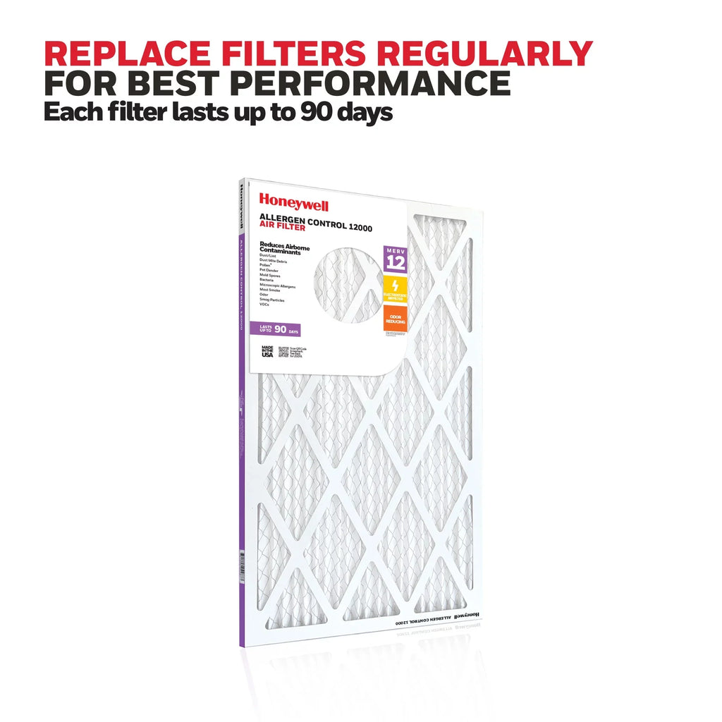 Furnace 12 MERV Pack Air Filter- 14x24x1 Pleated HVAC 12 Honeywell