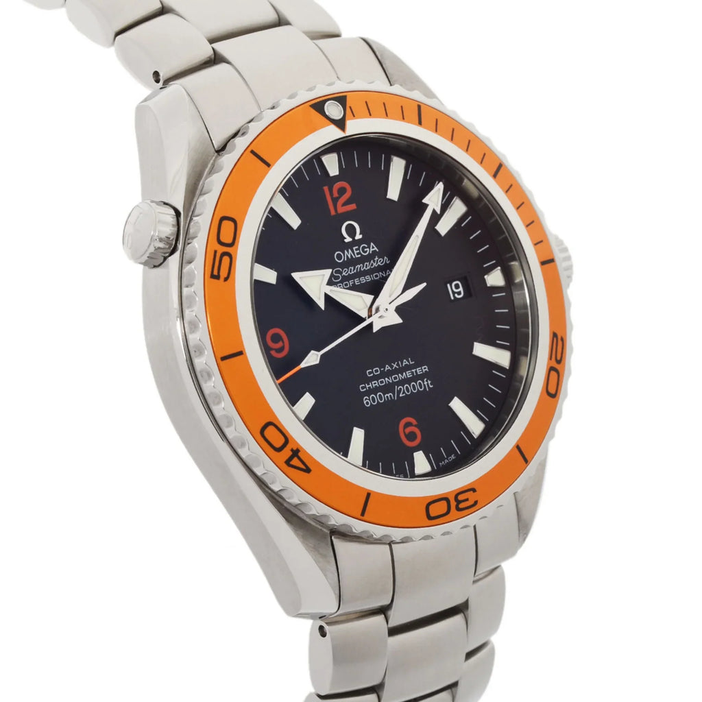 Pre-Owned Dial Planet Ocean Black 600 Co-Axial Automatic OMEGA Watch Men's 2208.5 Seamaster (Good) SS