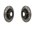 Rear CX-3 KD-100197 Drilled 2016-2018 Mazda Pair For Disc Slotted Coated Rotors Brake