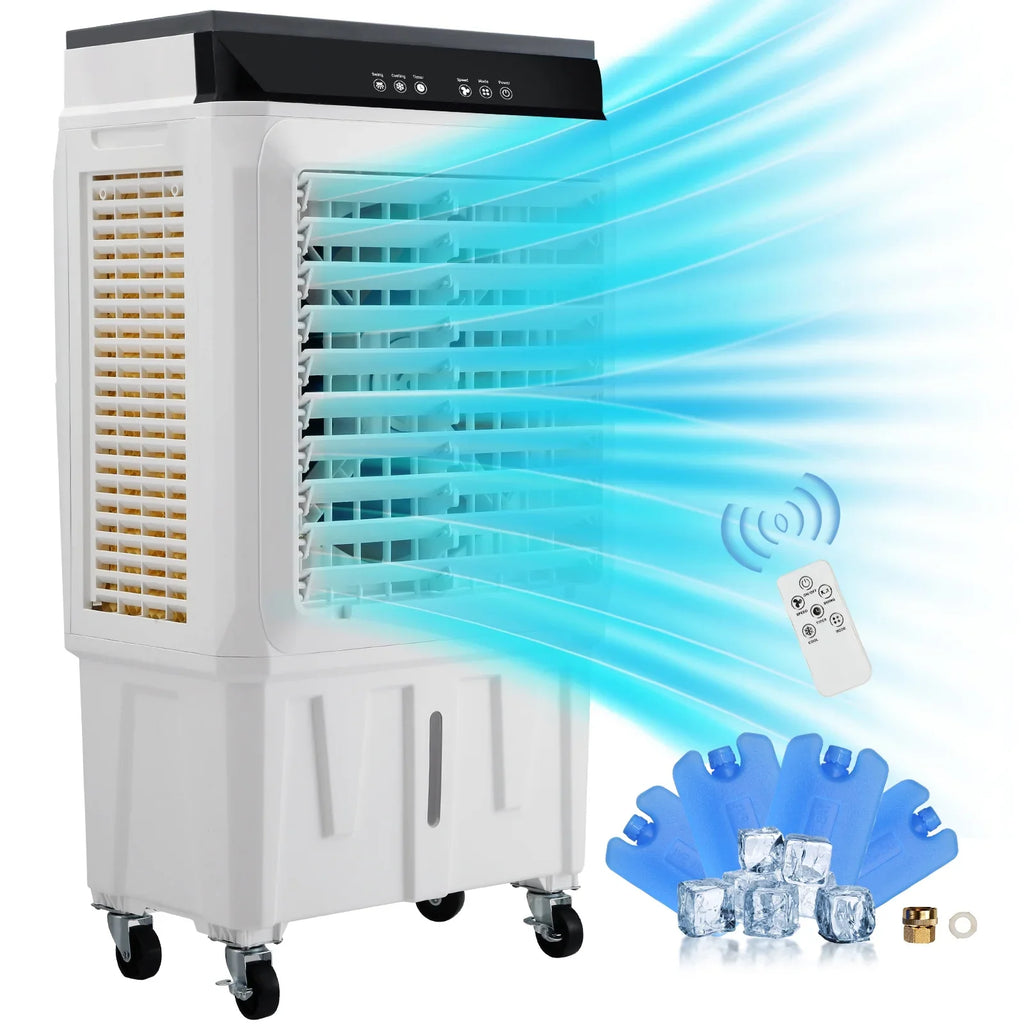 Humidifier Evaporative Swamp SKYSHALO 12h CFM Cooler Timer 2100 Air 3-in-1 7 Cooler Gal