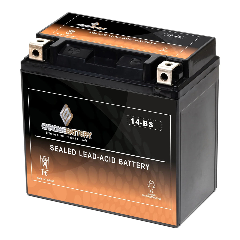 CCA) Motorcycle 1100cc Battery Aero, Ah, (14-BS Battery C3, Chrome C. 200 T (spirit, Shadow Tourer) E. Volt,12 12 Honda 01-'07 YTX14-BS for Vt1100c, A.