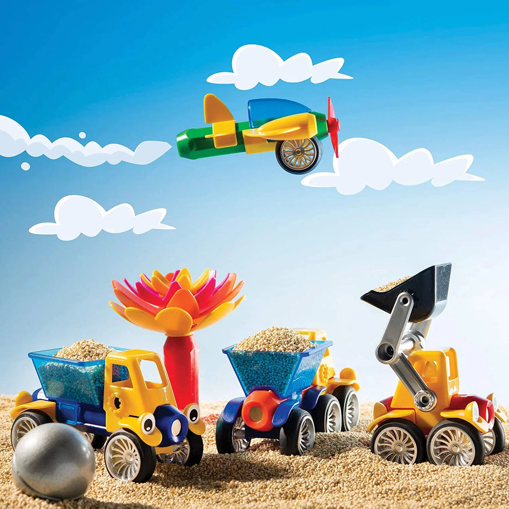 with and Stem and Storage 42 Vehicles Magnetic Cars Case 3 Brainy up for Child pc. Toy Ages Play