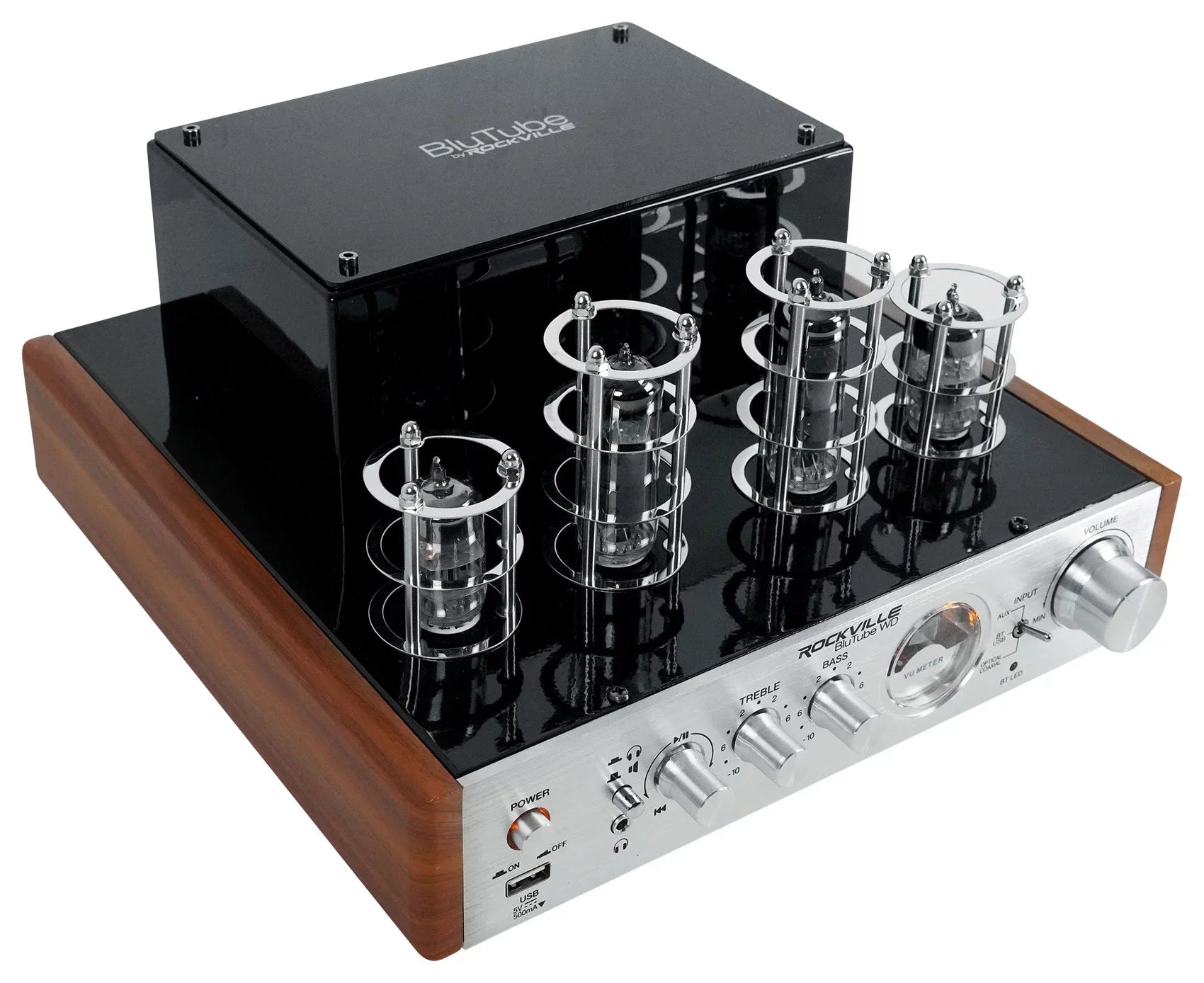 Receiver Bluetooth Tower Speakers BluTube (2) Amplifier/Home Rockville + WD Tube