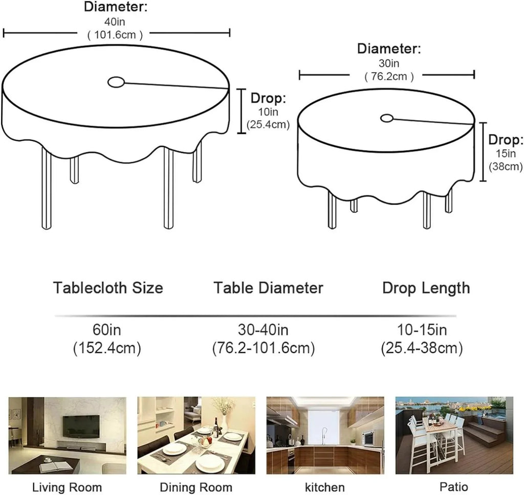 Abstract Fluid Round Table /BBQ/Picnic Table Covers 60In,Waterproof Tablecloth 60" Dreamtimes Zipper,Party Painting Backyard for Cloths exterior with Hole Natural and Umbrella Luxury Round Patio Art
