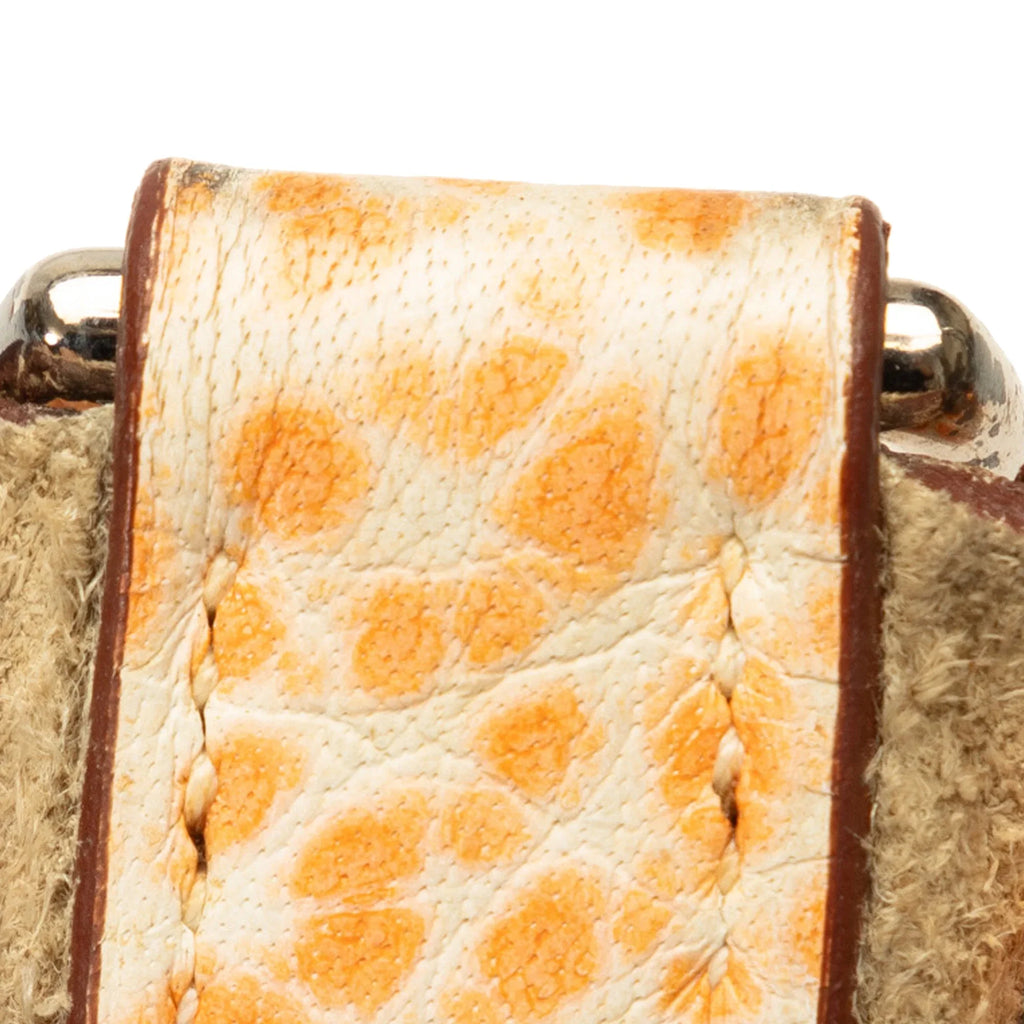 Crossbody Authenticated Bag Hermès Orange Unisex Leather Pre-Owned I Dalmatian Buffalo PM Evelyne (Good) Calf