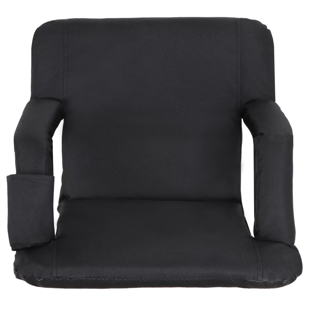 6 Reclining Chair Positions, Black Bleachers Stadium ZENY Cushion W/Padded Seat Reclining -