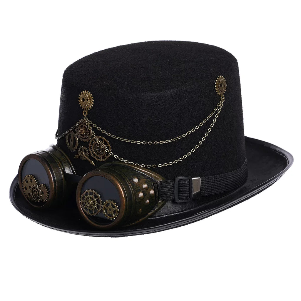 Steampunk Hallo Gothic Top GRACEART Unisex Punk Hats Goggle with Hat