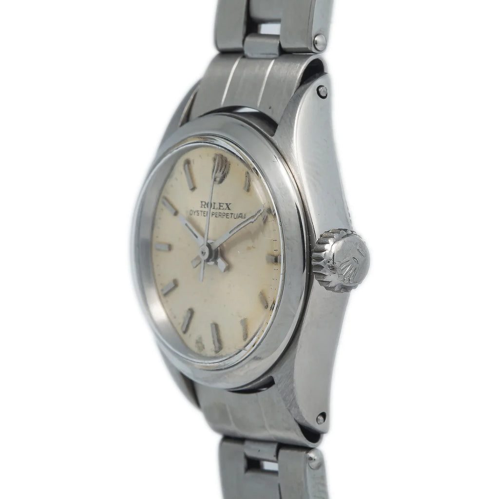 6618 Ladies Stainless Automatic Silver Oyster 24mm Dial Watch Perpetual