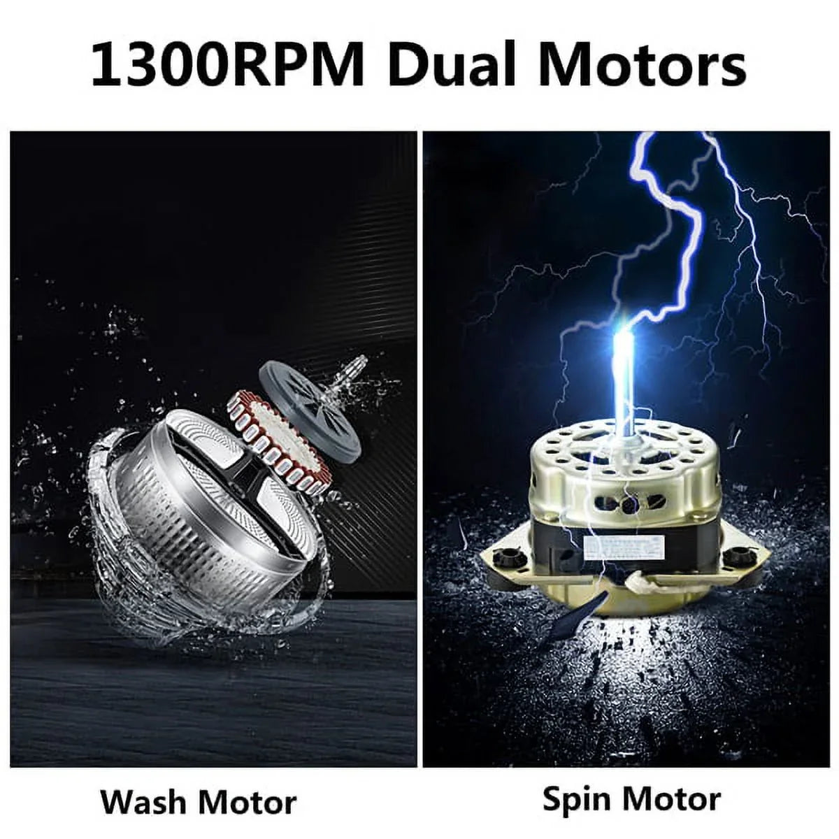 with 6.6lbs Washing SYTHERS Dorms Tub Machine 7.7lbs Spinner, Apartments Mini Pump, for Machine Washer 14.3lbs, Semi-Automatic Drain Combo Twin Washer with