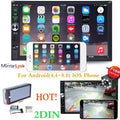 Android Touch Camera Car Radio Link(Both Screen and System) Vehicle Support Reverse IOS Stereo Mirror Din Double HD with Bluetooth MP5 7" And Car