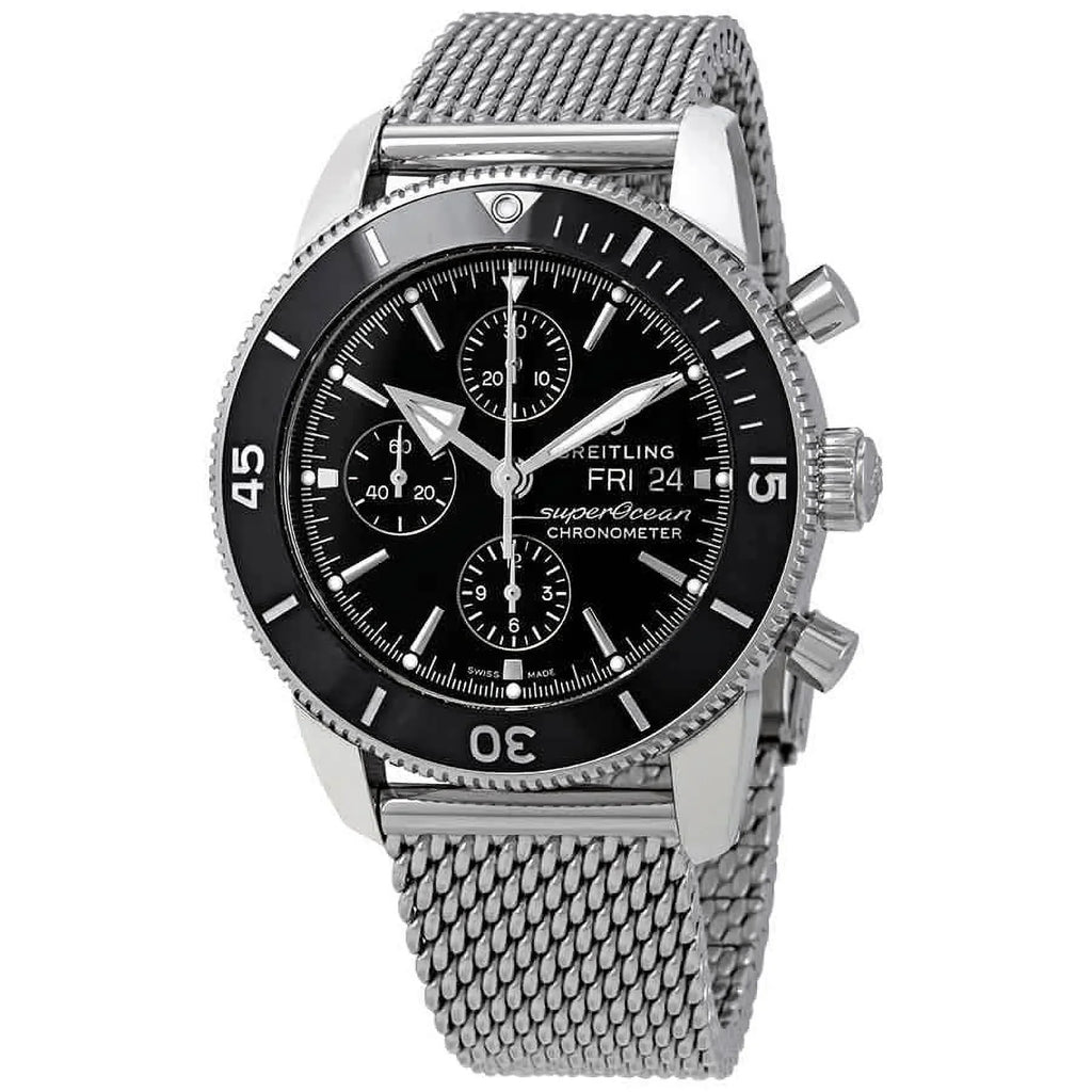 Chronograph Men's Heritage Breitling Dial Automatic Black Superocean A13313121B1A1 Watch II