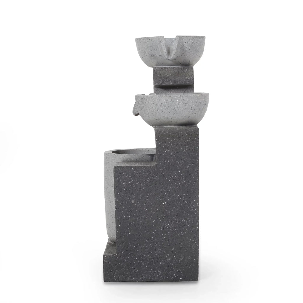 Colquitt exterior Tier 3 Multi-Gray Modern Fountain,