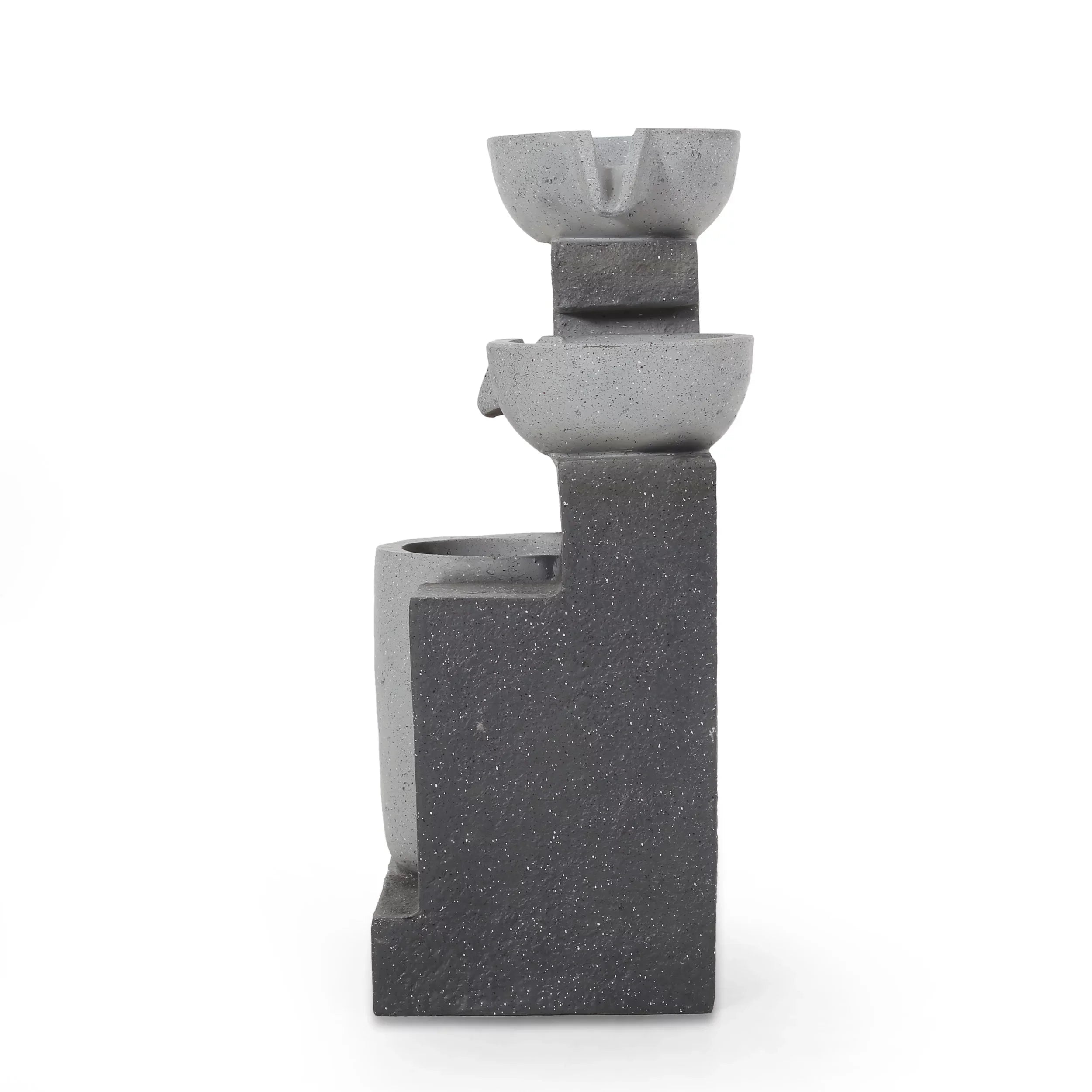 Colquitt exterior Tier 3 Multi-Gray Modern Fountain,