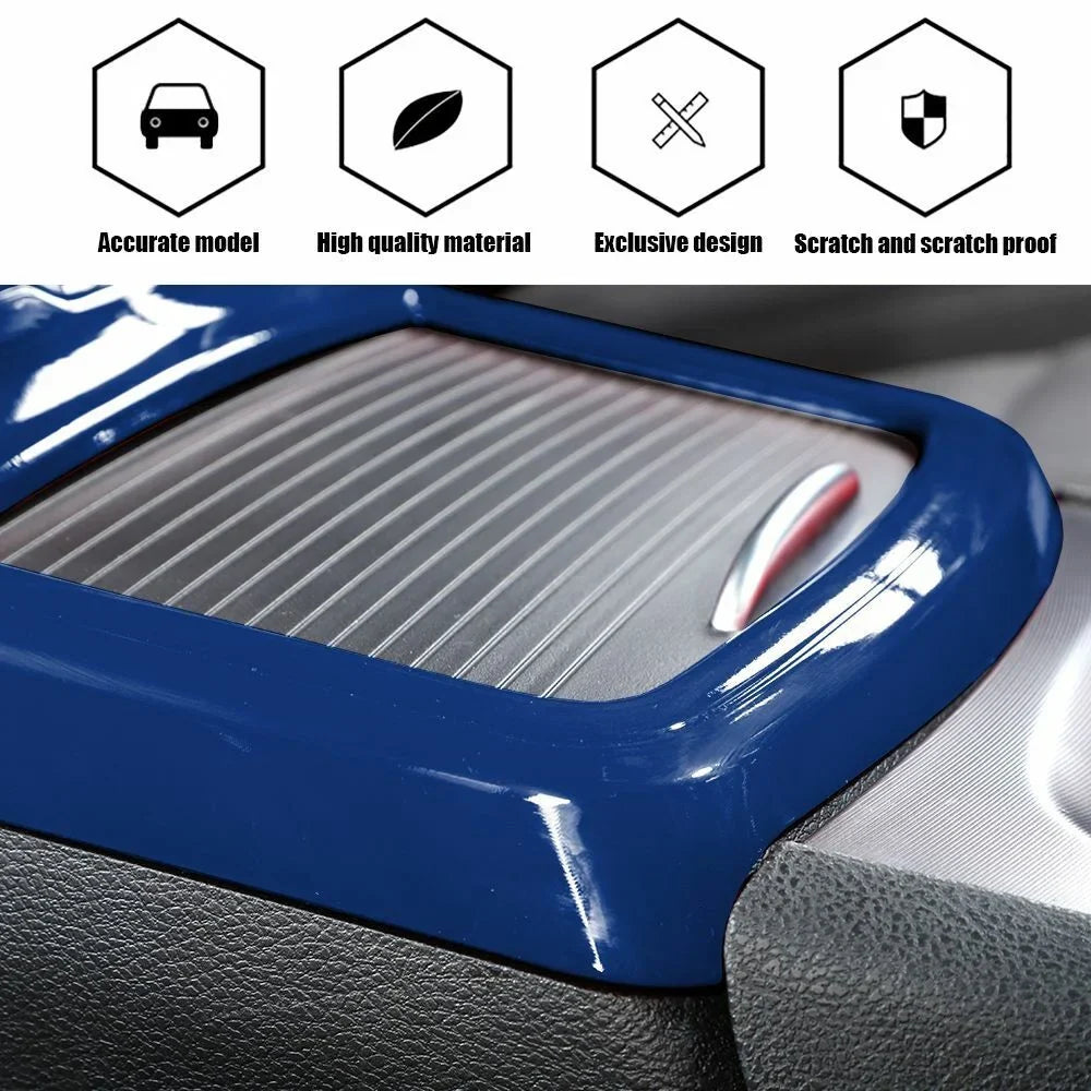 Holder Panel Teledu Central Console Trim Blue + Cover Inner Cup