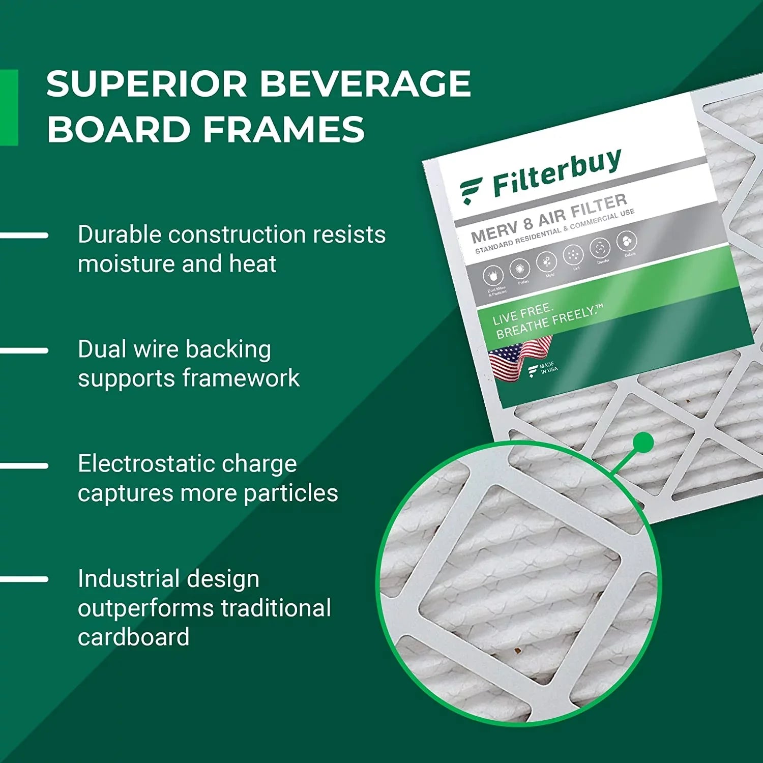 (3-Pack) Air MERV Pleated 20x32x2 8 HVAC Filterbuy AC Filters Furnace