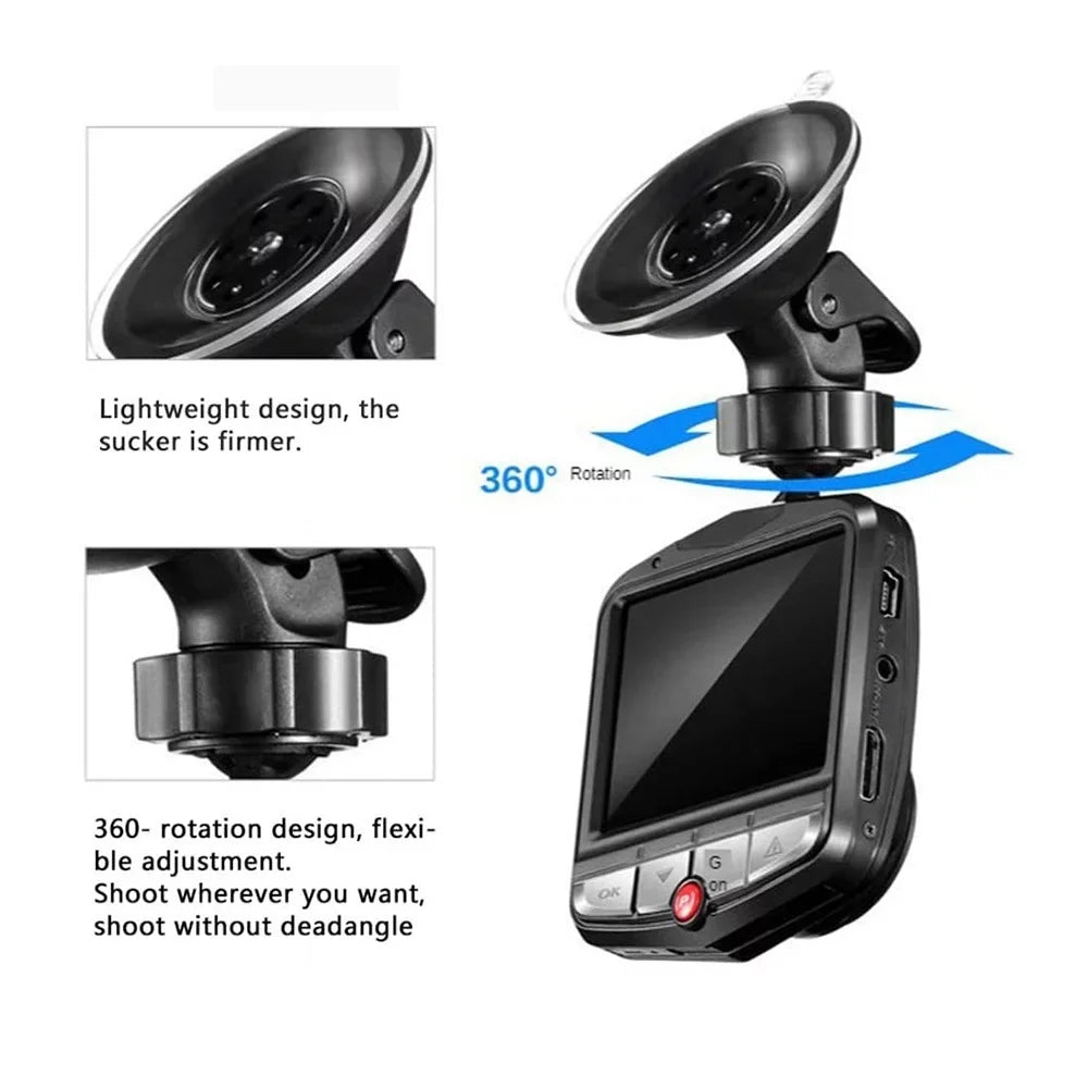 Recorder, Dashcam Car Camera Loop Mini Cam WDR Screen Night Dashboard Dashcam 1080P Car Driving Dash 2.4" Camera Front Recording, Vision