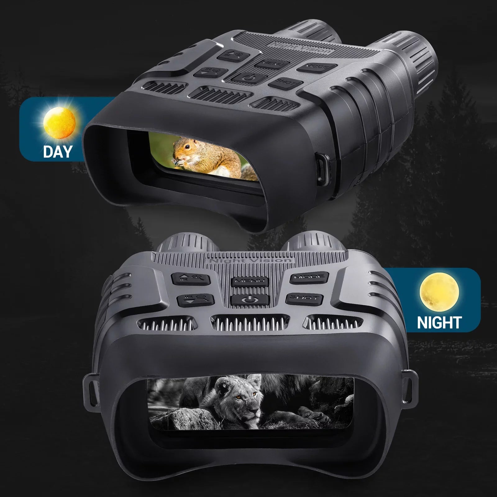 Vision Goggles from Night Night with HD Modes, 984ft/300m BEBANG Binoculars, 32GB Infrared Photo and Card, Vision Viewing Video
