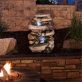 LED Lights Fountain with Waterfall Stone