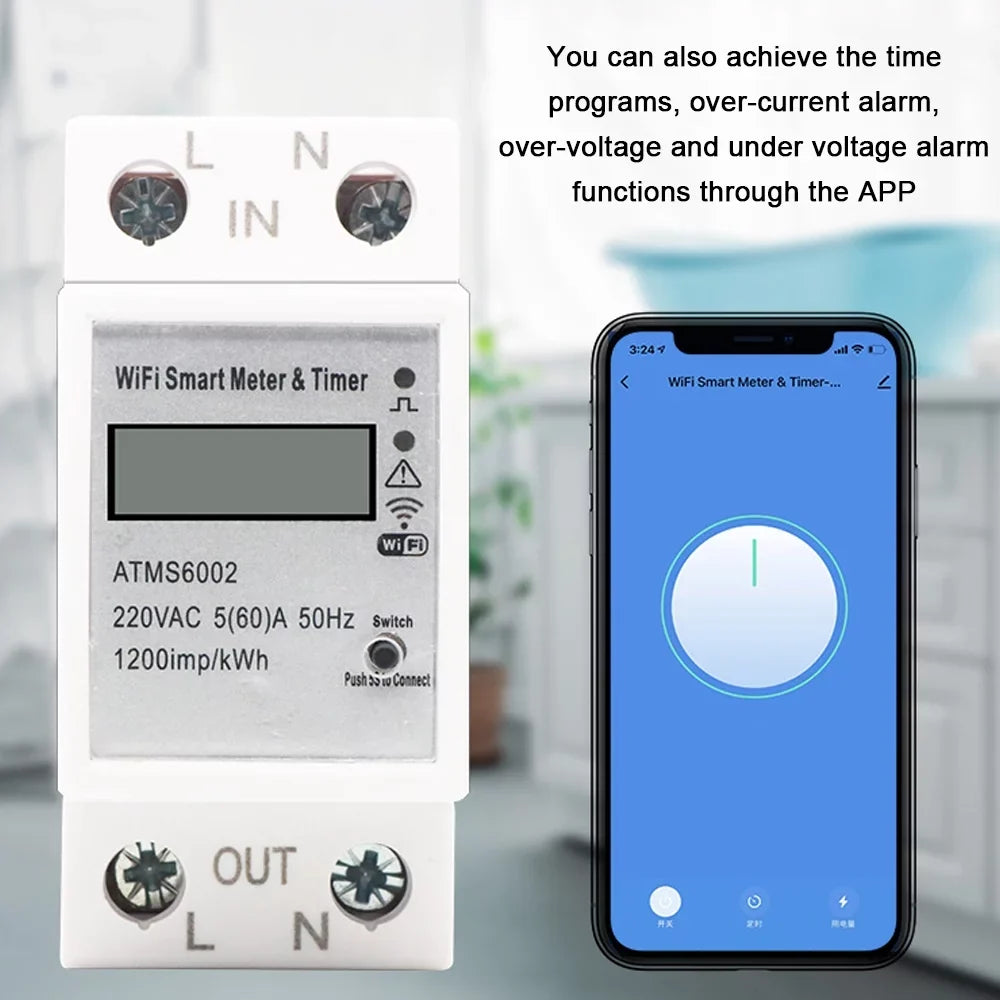Manual Home Meter Need Intelligent Meter No Intelligent APP Electric Energy WiFi Walmeck Electric Timer Electric Home Reading Remotes Mobilephone Meter Control Meter Intelligent Meter