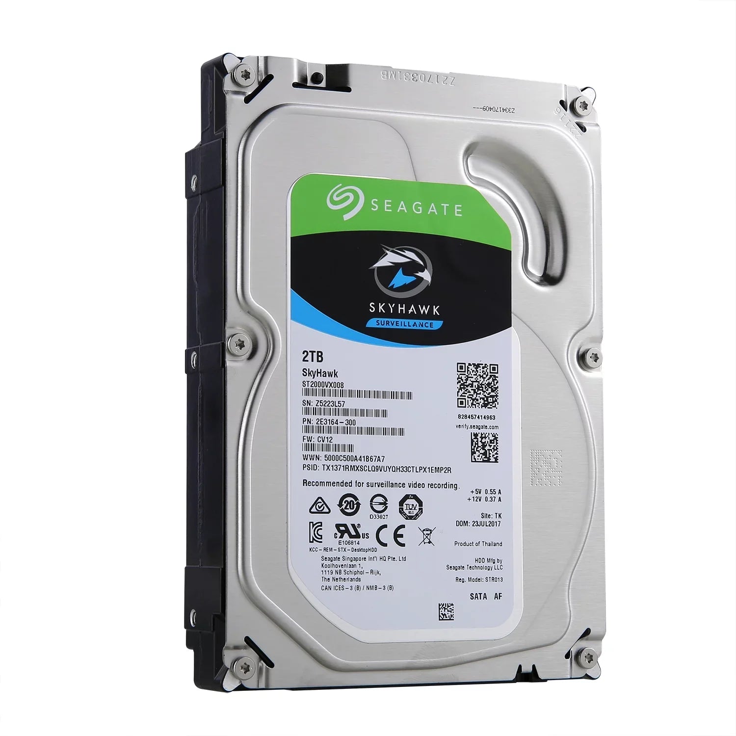 Professional Internal DVR 3.5-inch Drive 2TB Hard System, DVR/NVR Surveillance Drive Drive, for CCTV Camera Bare Hard Security