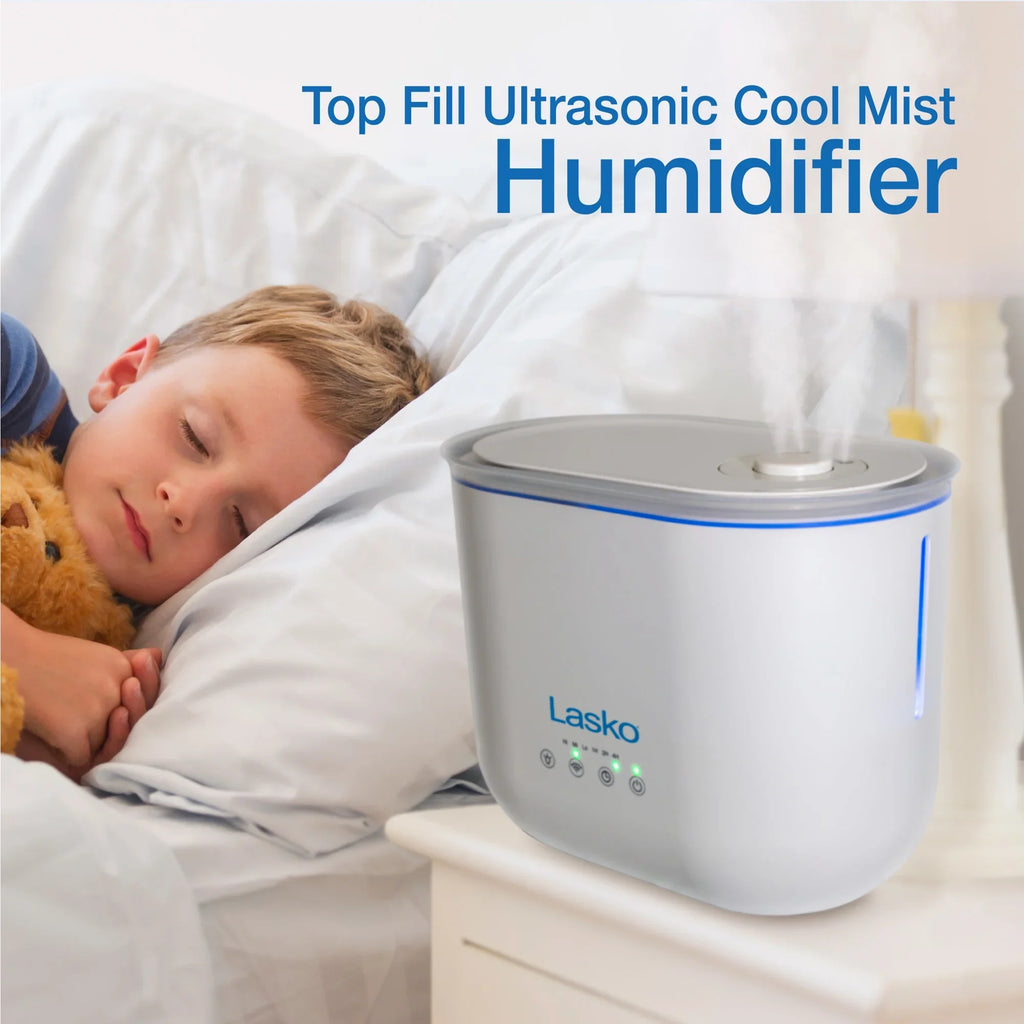 Humidifier Ultrasonic 370 Timer, Mist ft., with Sq. UH250 0.92 Gallon, 18-Hour Lasko Cool