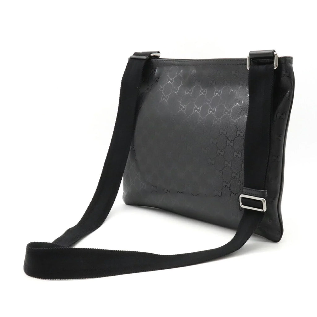 (Good) Pre-Owned Black Imprime Shoulder Bag Crossbody Leather PVC GG 201446