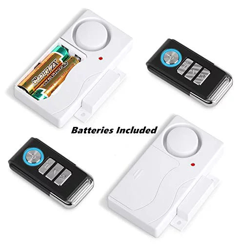 for Pack, Loud Wsdcam with Battery 105 Alarm Remote Included, 2 Wireless dB Door