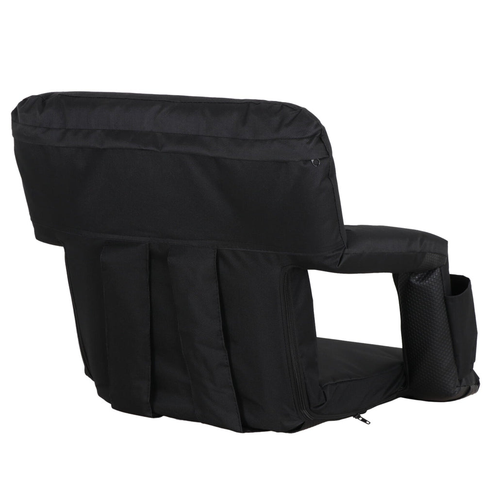 Seat Black Waterproof, Stadium Chair 6 HomGarden Bleachers, Portable Reclining for Seat Folding