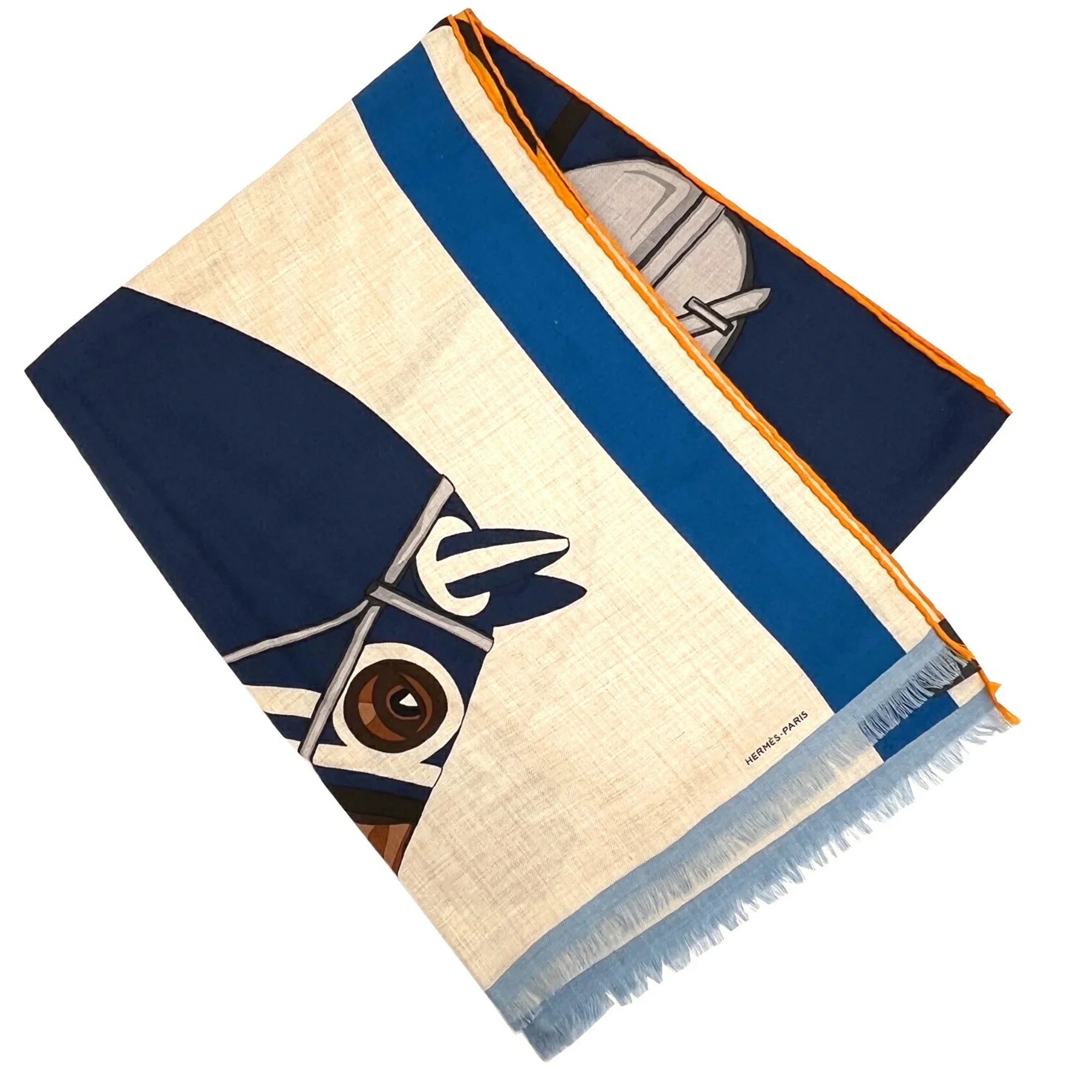 Jaune (Like Men's HERMES Cashmere Spring/Summer 2022 Natural Women's Stole Scarf Silk Pre-Owned 22SS Hermes Rectangle Collection Marine New)
