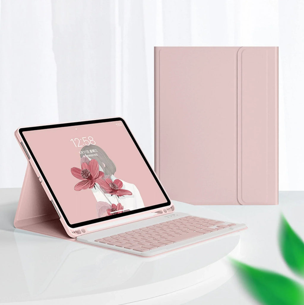 for Wireless Case Keyboard -pink Holder, Keyboard Generation Detachable iPad iPad Case with Generation, for Slim Inch Case 10th Pencil Protective 10.9 10th