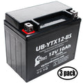 CC 12V, for Motorcycle Battery UpStart 3-Pack Replacement UB-YTX12-BS GSX-R1000 Factory Activated, 2003 10Ah, Battery - Free, Maintenance 1000 Suzuki