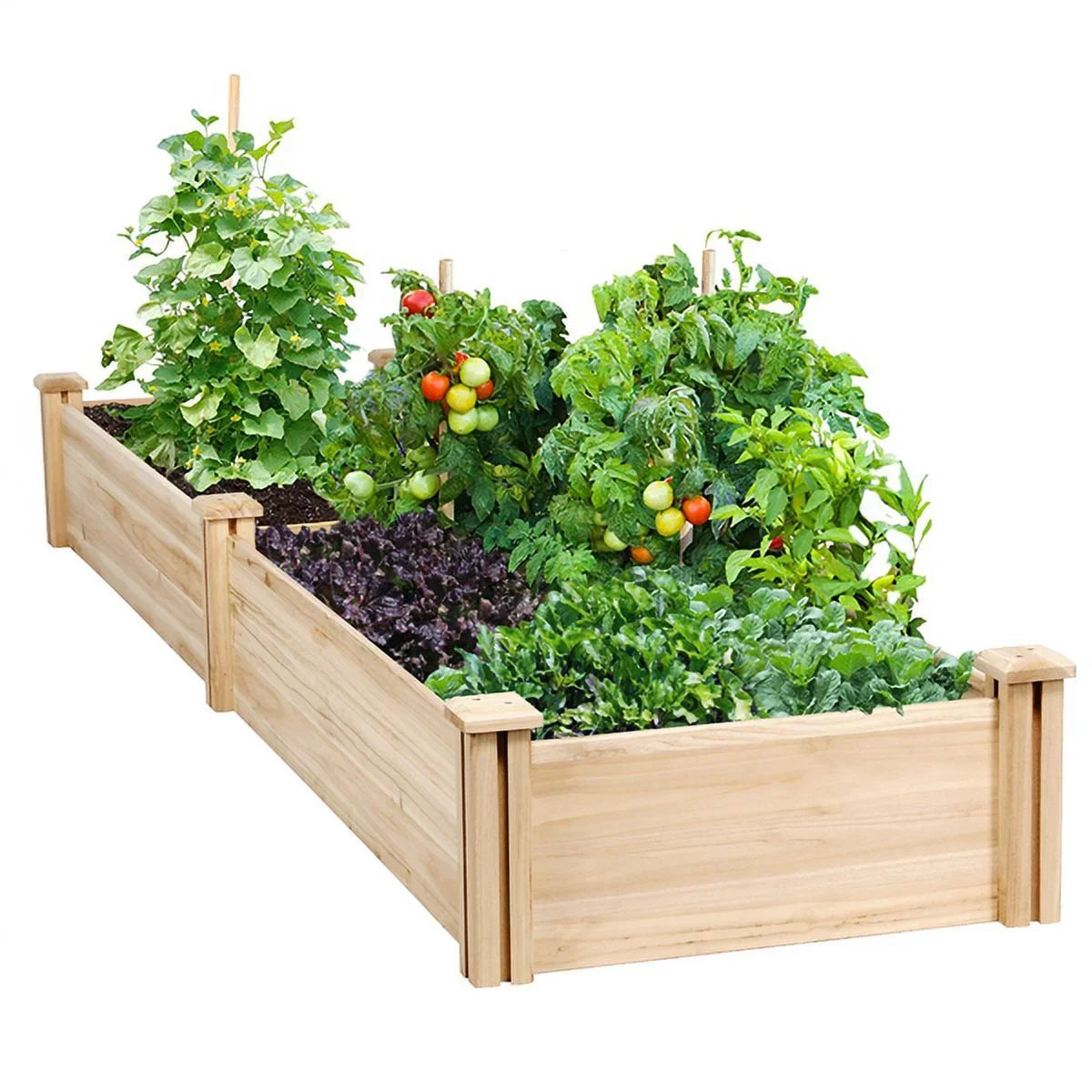 Patio Wooden Planter Box Raised Greenhouse Alden Garden Design Yard for Bed