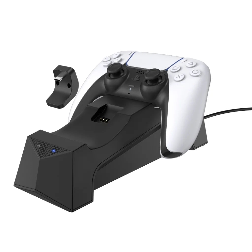 with Playstation Version White Controller, 3D Charge Dual Controller PULSE 5 Extra Surge Headset Dock Console Bundle and White Disc