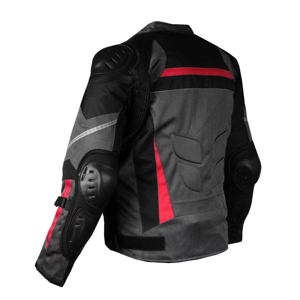 Armor Grey Touring Rain Men Mesh AirTrek Motorcycle Jacket Waterproof L Biker