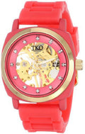 Watch Women's Mechanical TK626PK Rubber Milano Rose ORLOGI Movement Skeleton