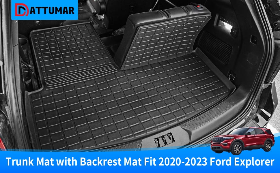 2021 Passenger Mat Liner Mat) 2020 Mat (Trunk All climate Explorer TPE Cover Trunk Seat Cargo Backrest Accessories Explorer Protector Back for with 2022 6&7 2023 Fit