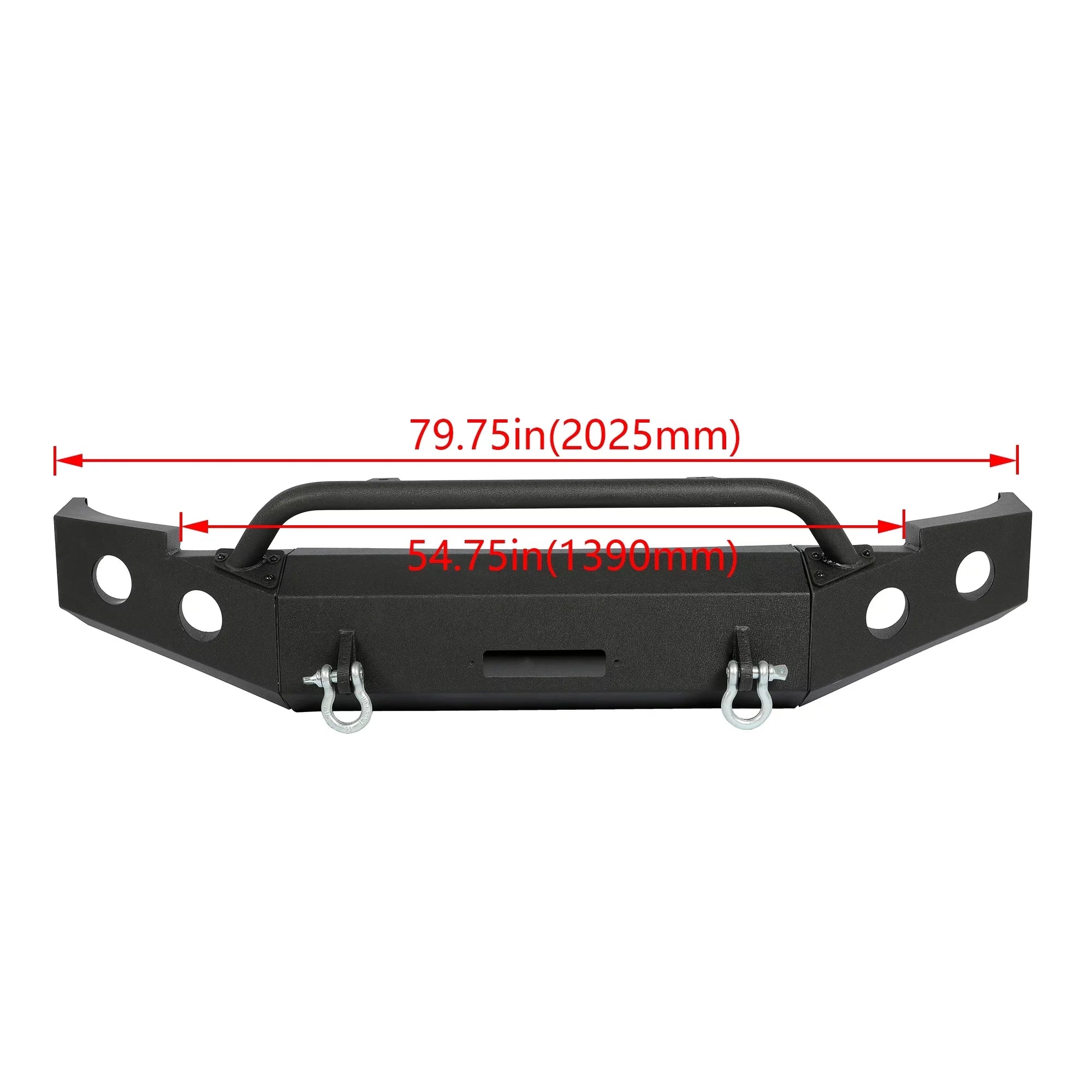Bar 2012 Chevy Front 2011 Packages 2007-2013 Winch for 2009 D-Rings Coated Steel Silverado 2010 Bumper Powder Push -2 Plate 2008 Kojem w/ 1500 Fit