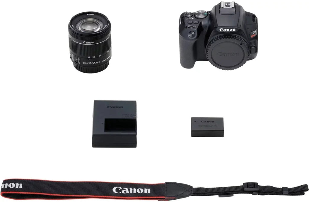 STM EF-S and with EOS DSLR Flash, 18-55mm Lens, SL3 Canon 32GB Case, Memory, Bundle Rebel Accessory