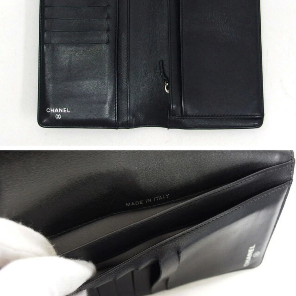 palette camellia makeup (Fair) blue wallet long Pre-Owned bi-fold