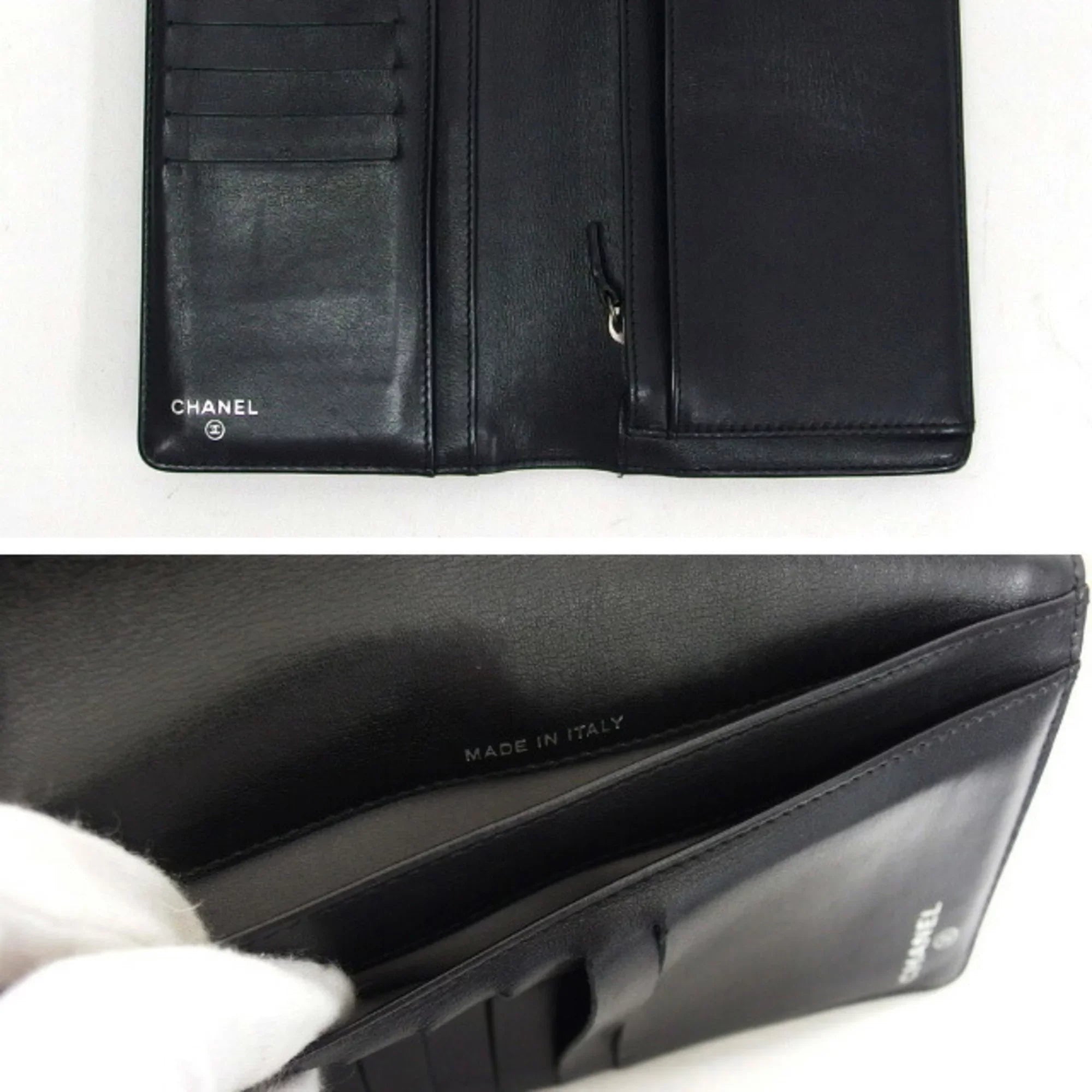 palette camellia makeup (Fair) blue wallet long Pre-Owned bi-fold