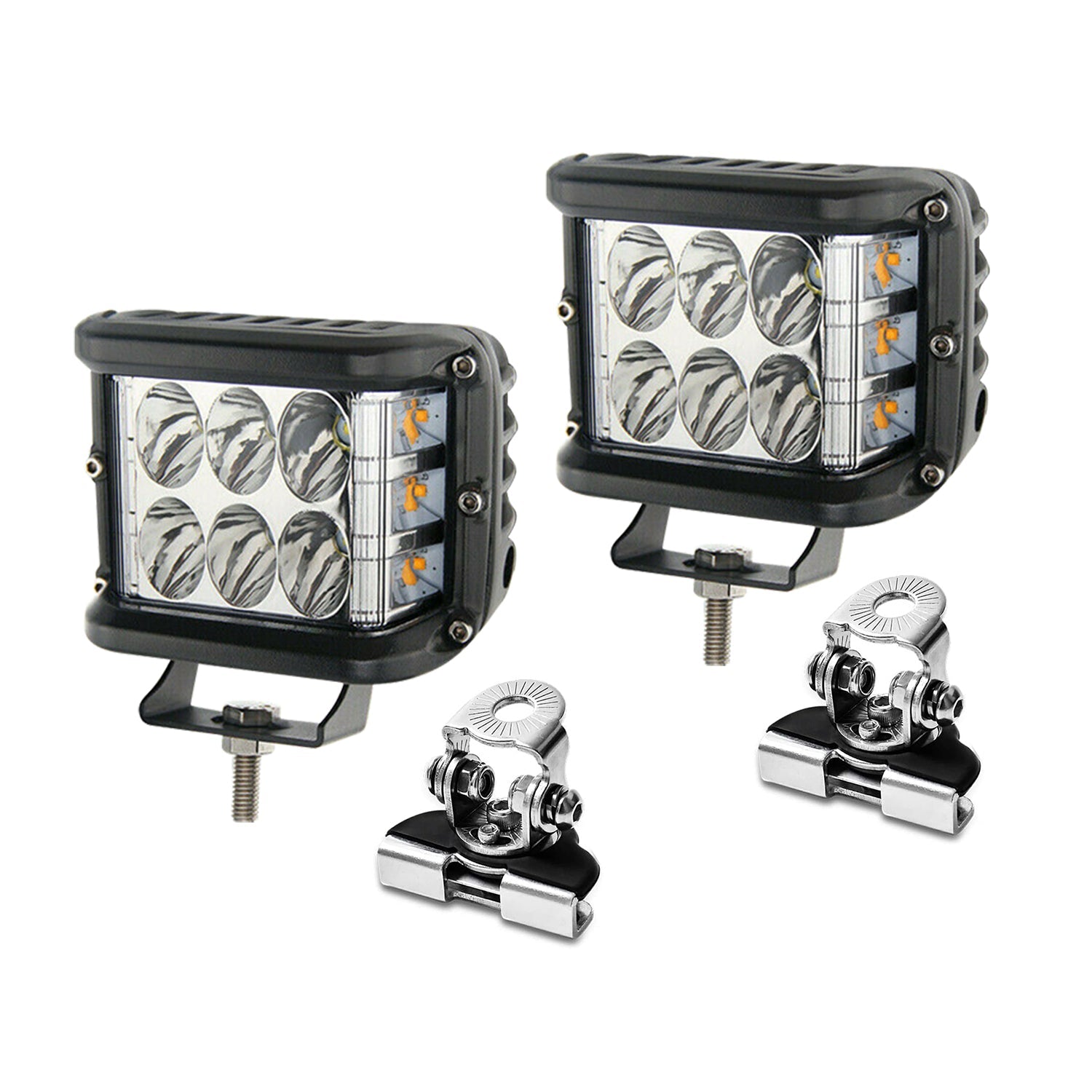 Bar ATV Clamp Car Mount Bracket Universal DIY for Set with Cars 2 LED Light SUV Work Jercoda Truck 45W Holder Light Work LED