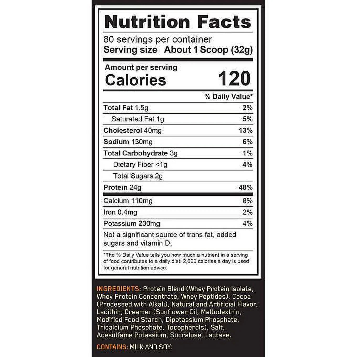 80 Protein, Standard Whey Gold Nutrition 100% Servings Optimum