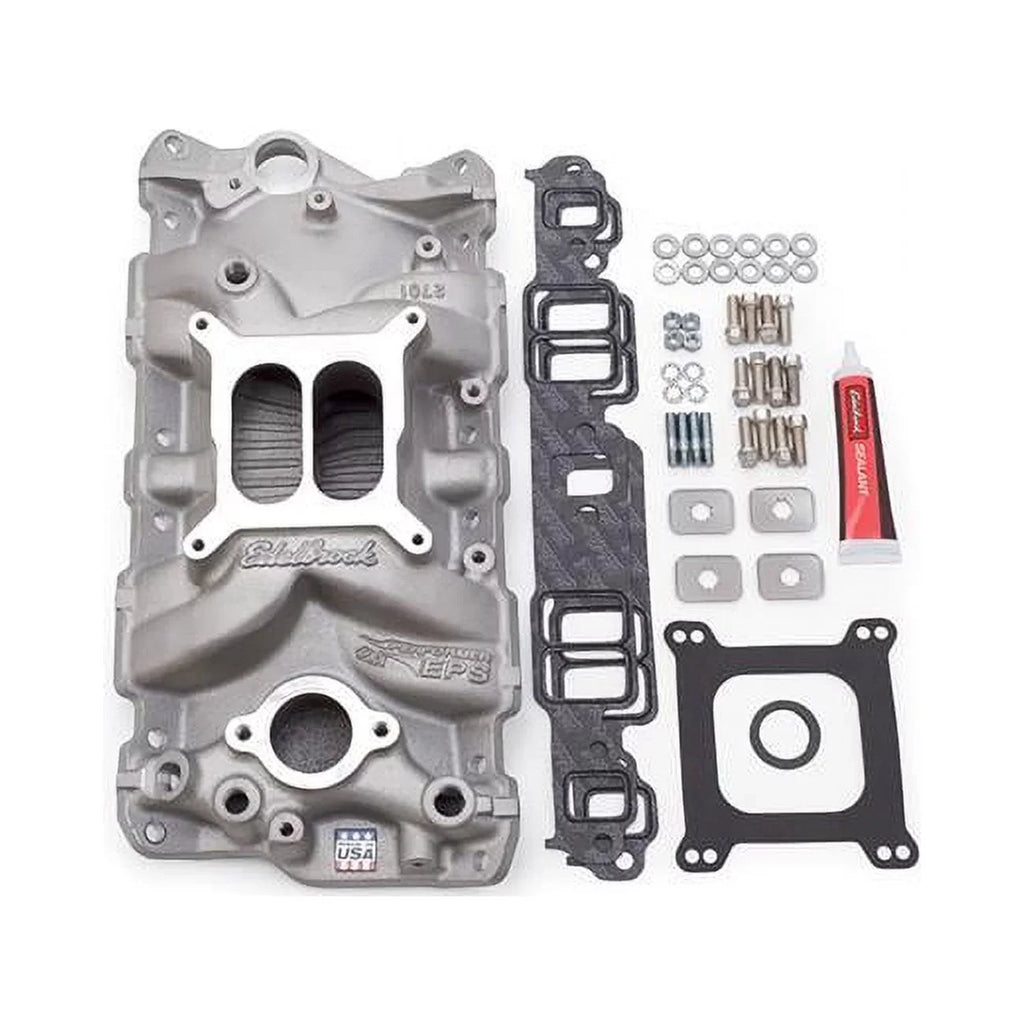 Natural Kit 1957-1986 Edelbrock SBC Manifold Performer Installation Eps Finish