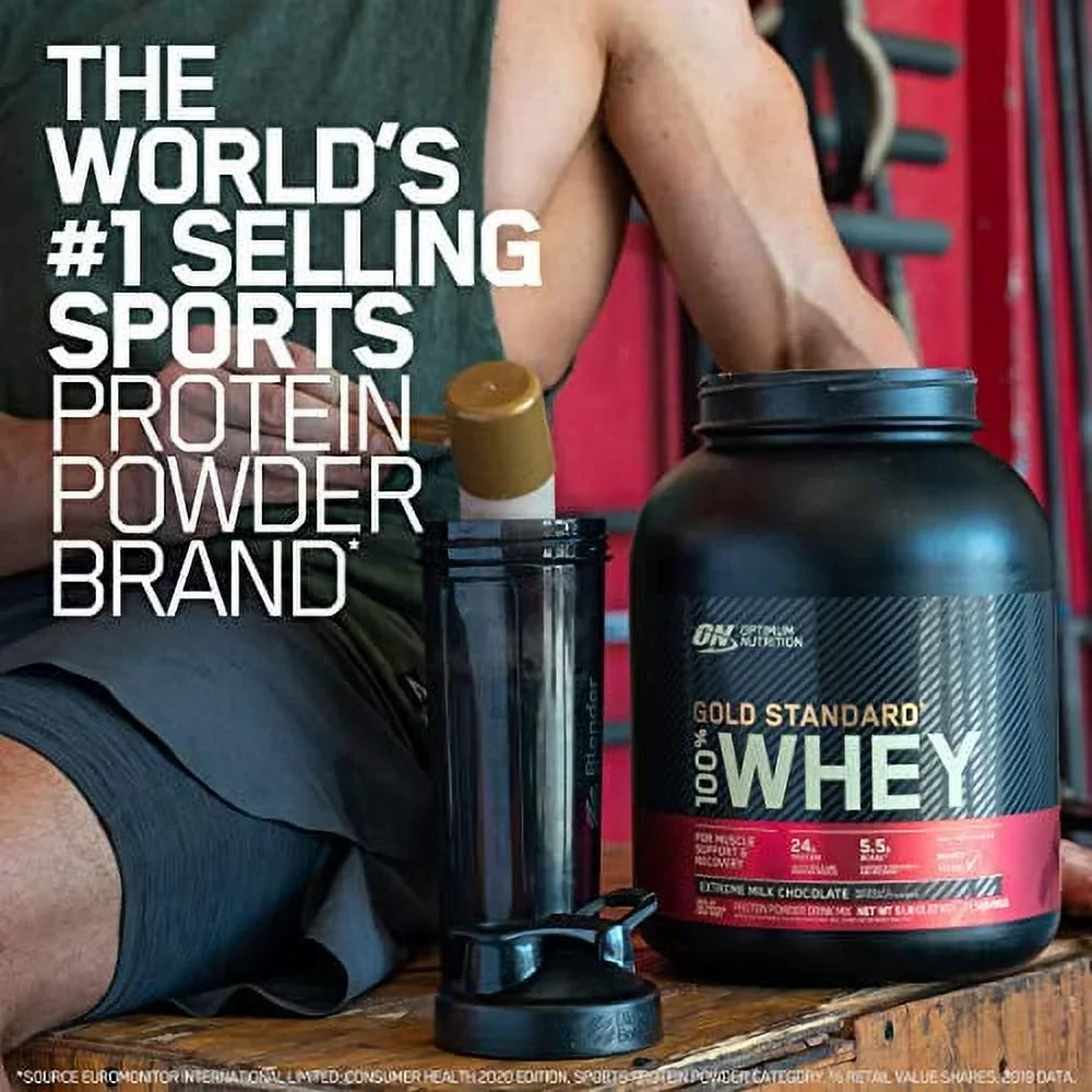 May Optimum & Nutrition Powder, 2 Standard Cream, Pound Whey Protein Strawberry 100% Vary) (Packaging Gold