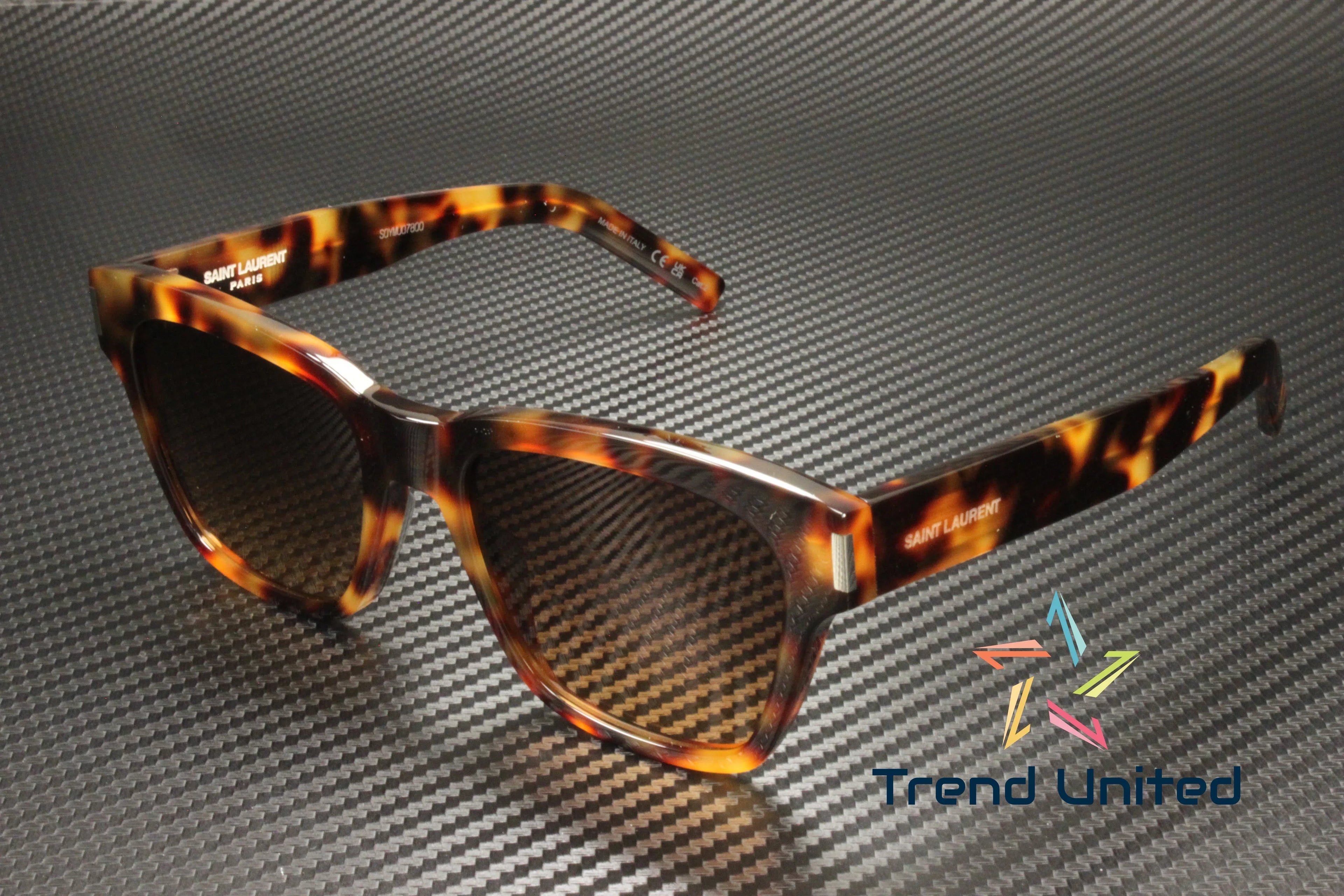 Sunglasses Unisex 003 mm Brown Acetate LAURENT 54 560 SL SAINT Squared Havana